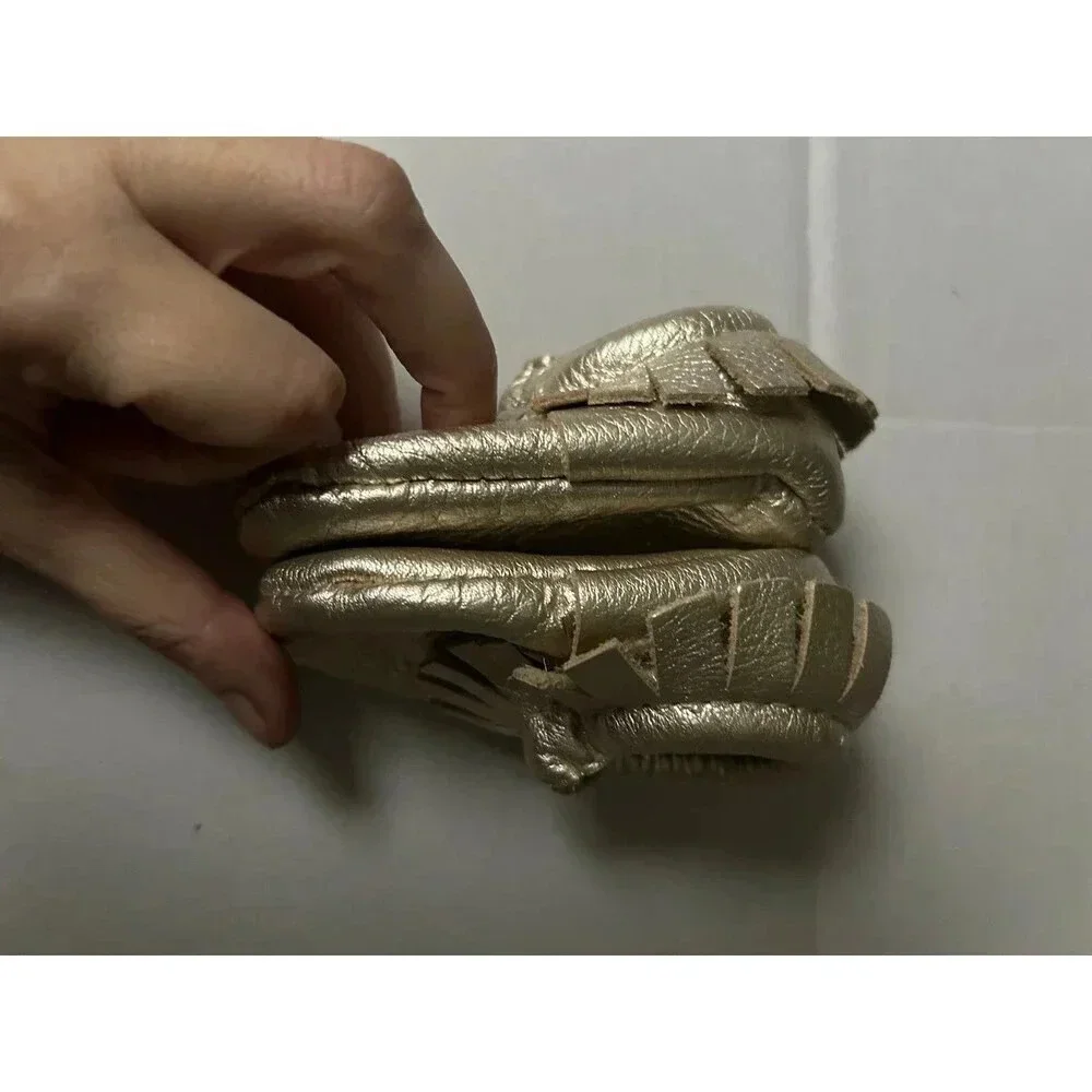 Freshly Picked Gold Moccasins Baby Shoes size 1
